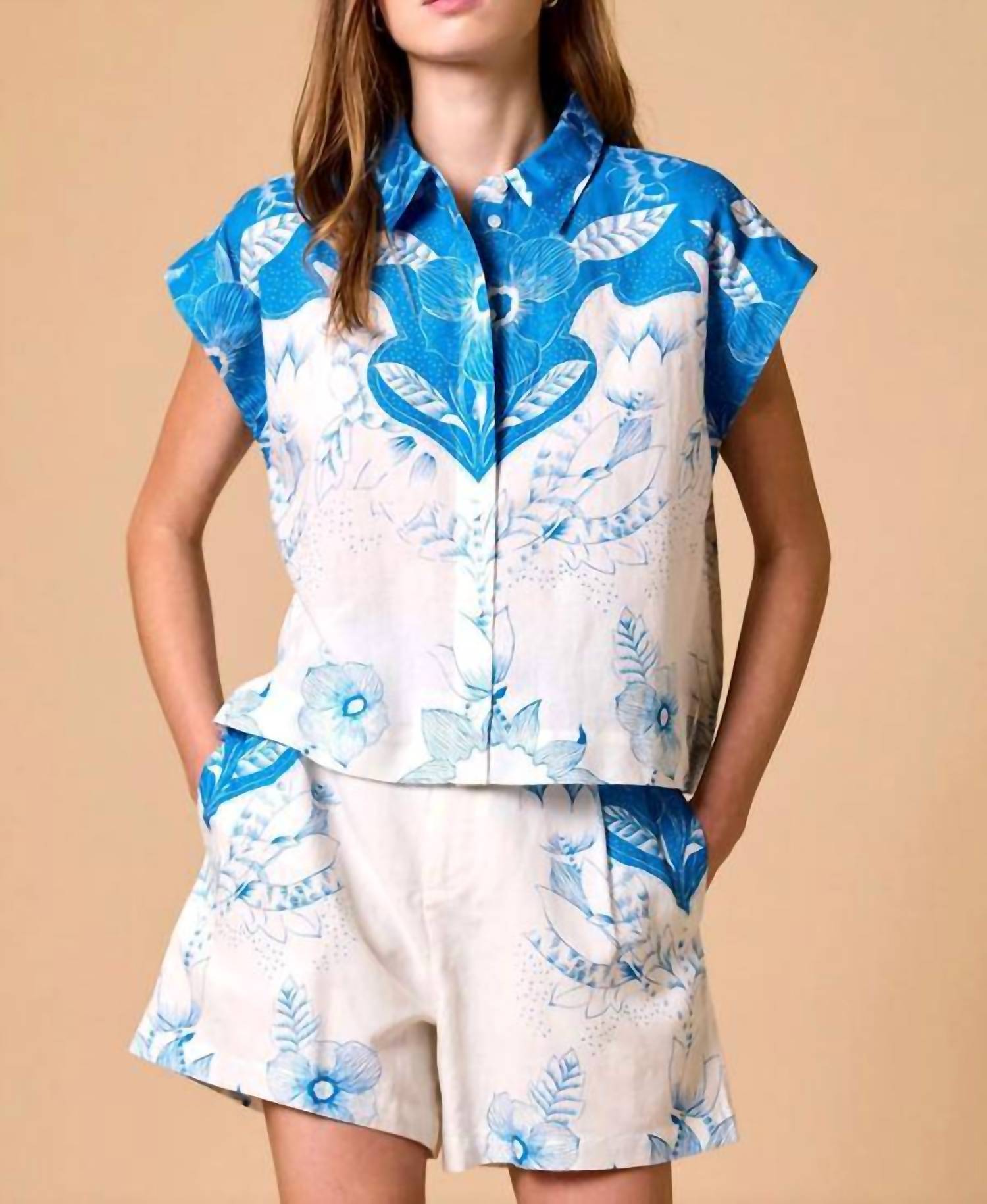 Cleobella - Simone Cropped Button Down Blouse