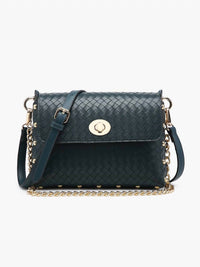 Jen & Co. - Women's Yazmin Faux Woven Crossbody Bag