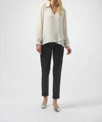 Joseph Ribkoff - Foiled Heavy Knit Slim Fit Pants