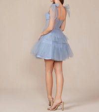 Nox Anabel - Short Sleeveless Tiered A-line Prom Dress