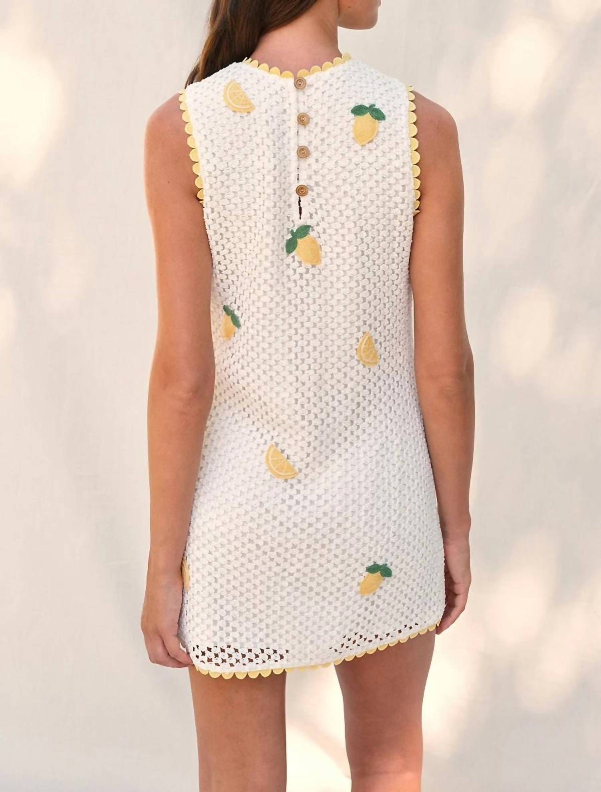 Saylor - Wynn Lemon Crochet Dress