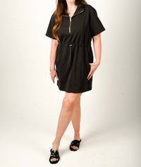 SHE + SKY Scuba Knit Dress in charcoal - women's dress