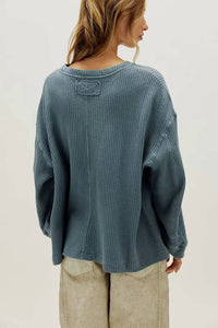 We The Free Women’s Dawson Pocket Thermal in neutral - women's sweater - alternate view