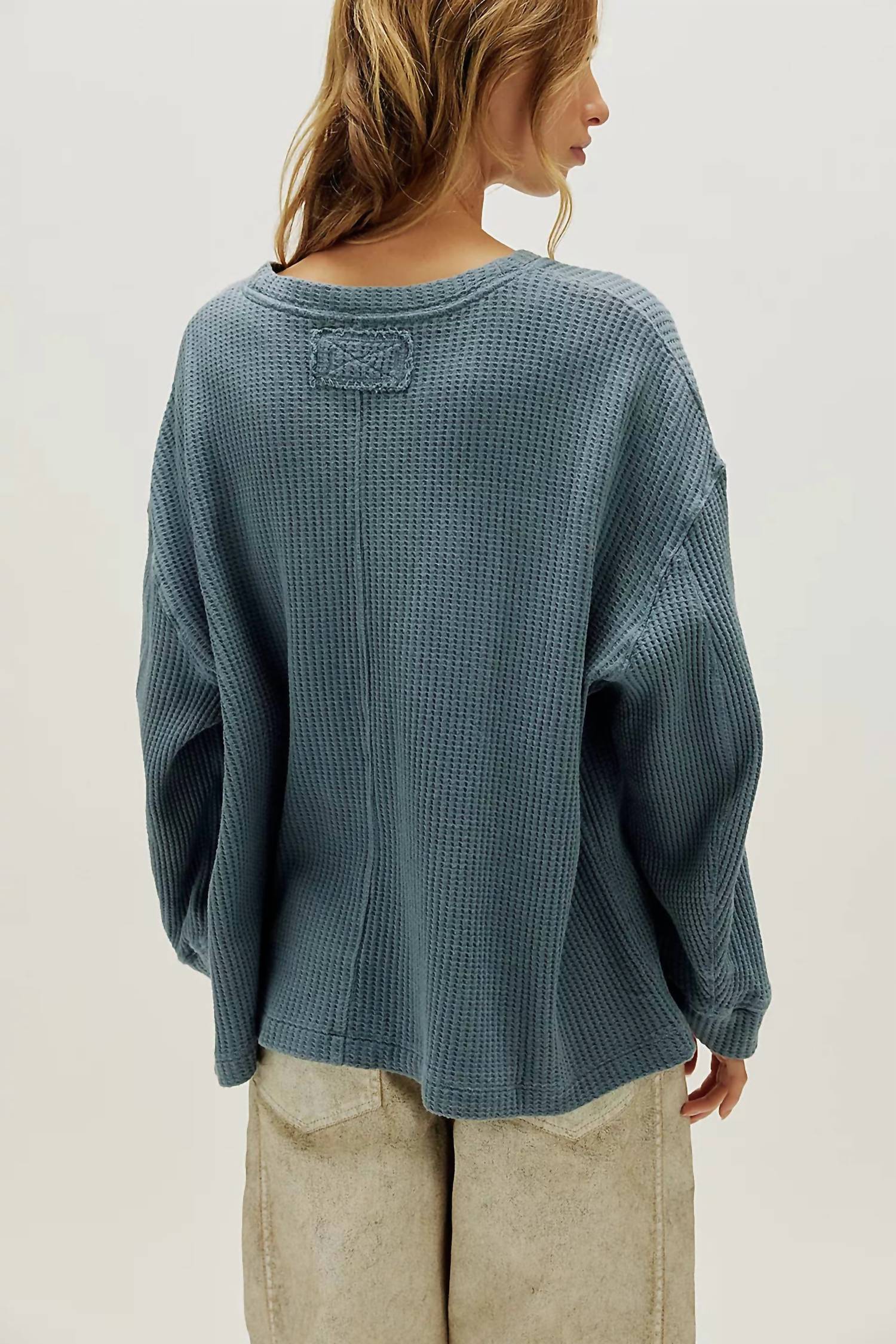We The Free Women’s Dawson Pocket Thermal in neutral - women's sweater - alternate view