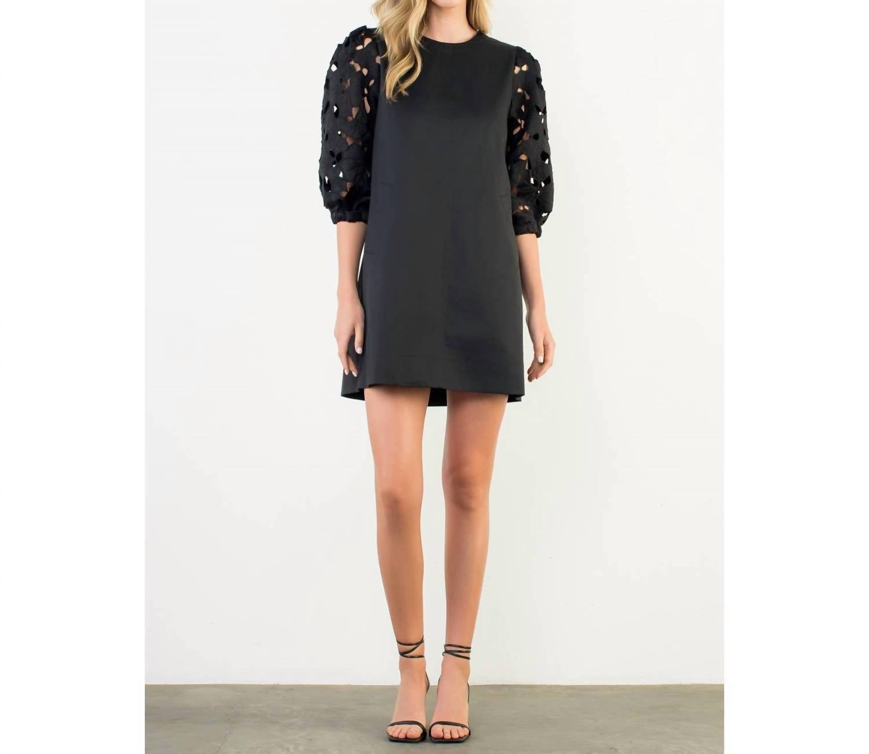 Thml - Eyelet Sleeve Mini Dress