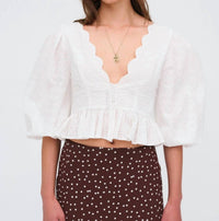 Lil Lemons By For Love And Lemons - Marseille Eyelet Top