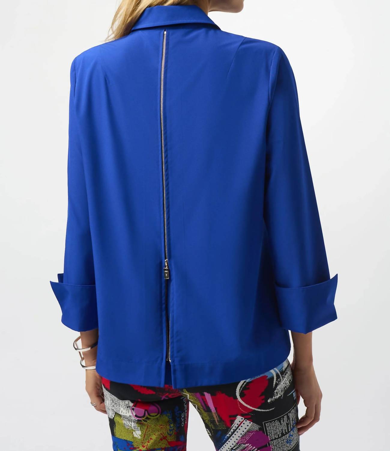 Joseph Ribkoff - Stretch Poplin Button-front Boxy Shirt