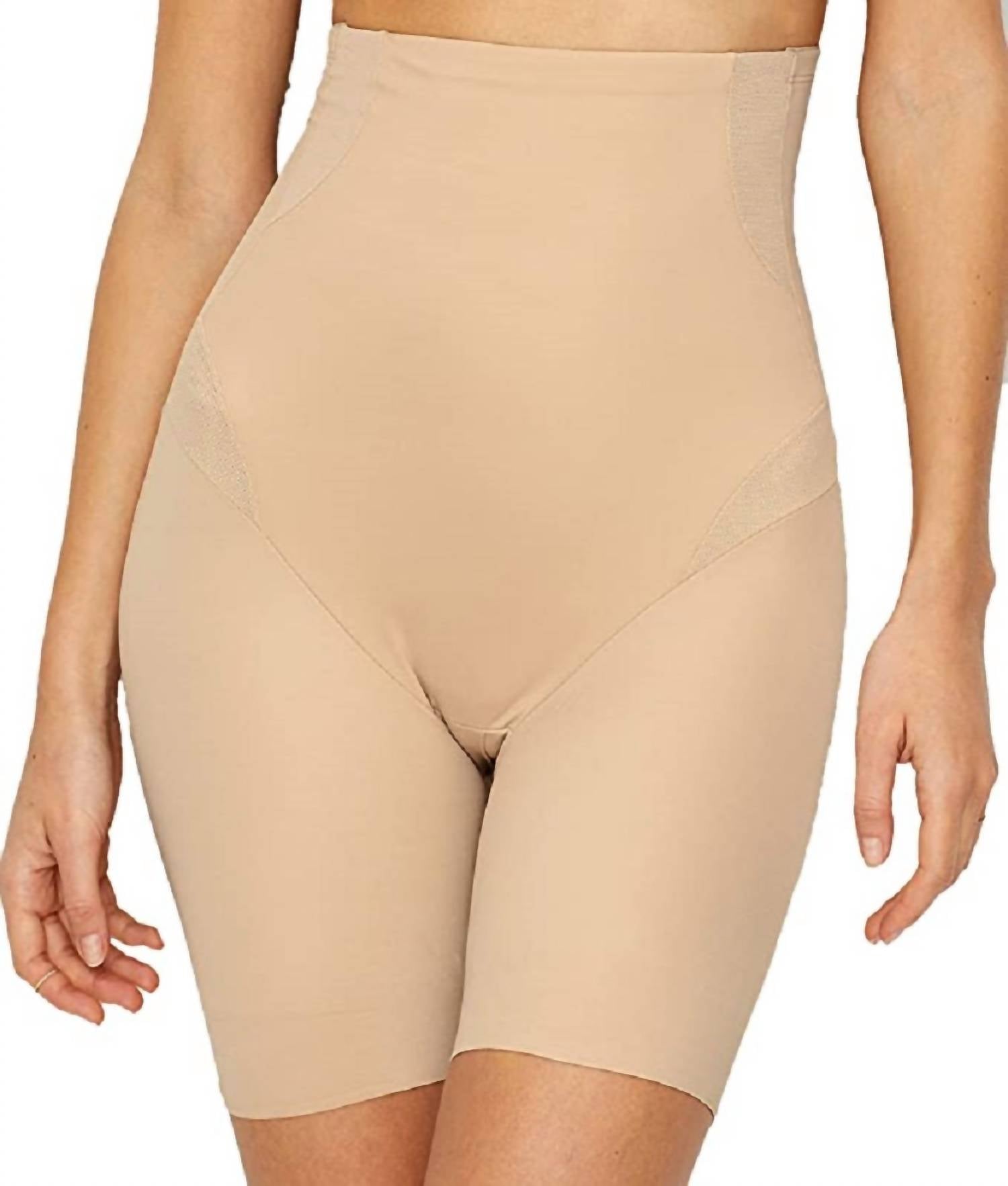 TC Fine Intimates Cool On You Hi-waist Thigh Slimmer in warm beige - women's intimate