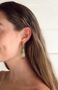 Sheila Fajl - Women's Striped Hoops Earrings