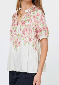 Current Air - Rose Floral Blouse