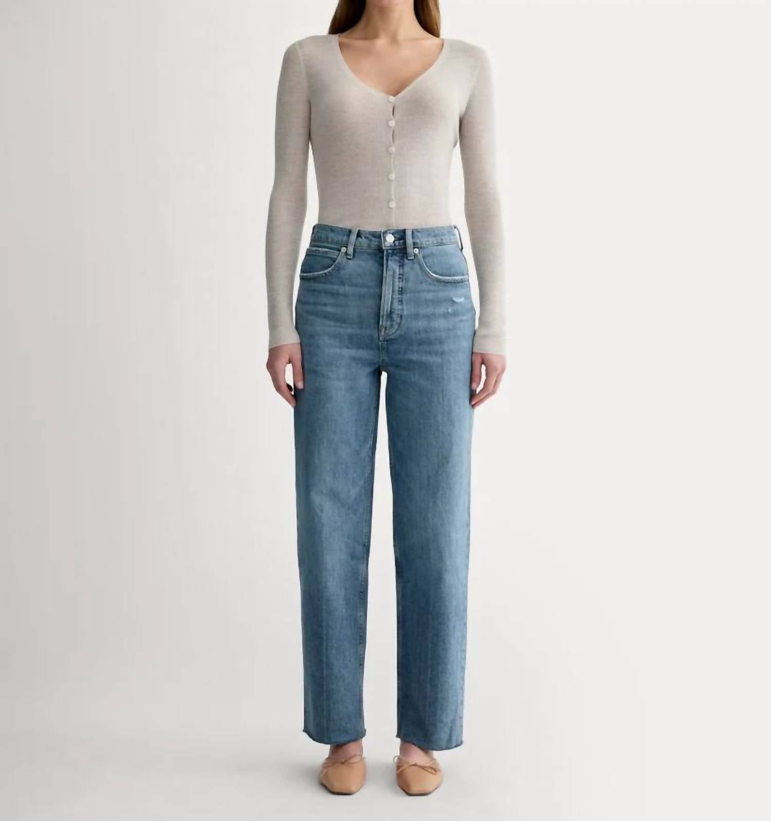 Everlane - Way High Rise Straight Leg Jean - Long