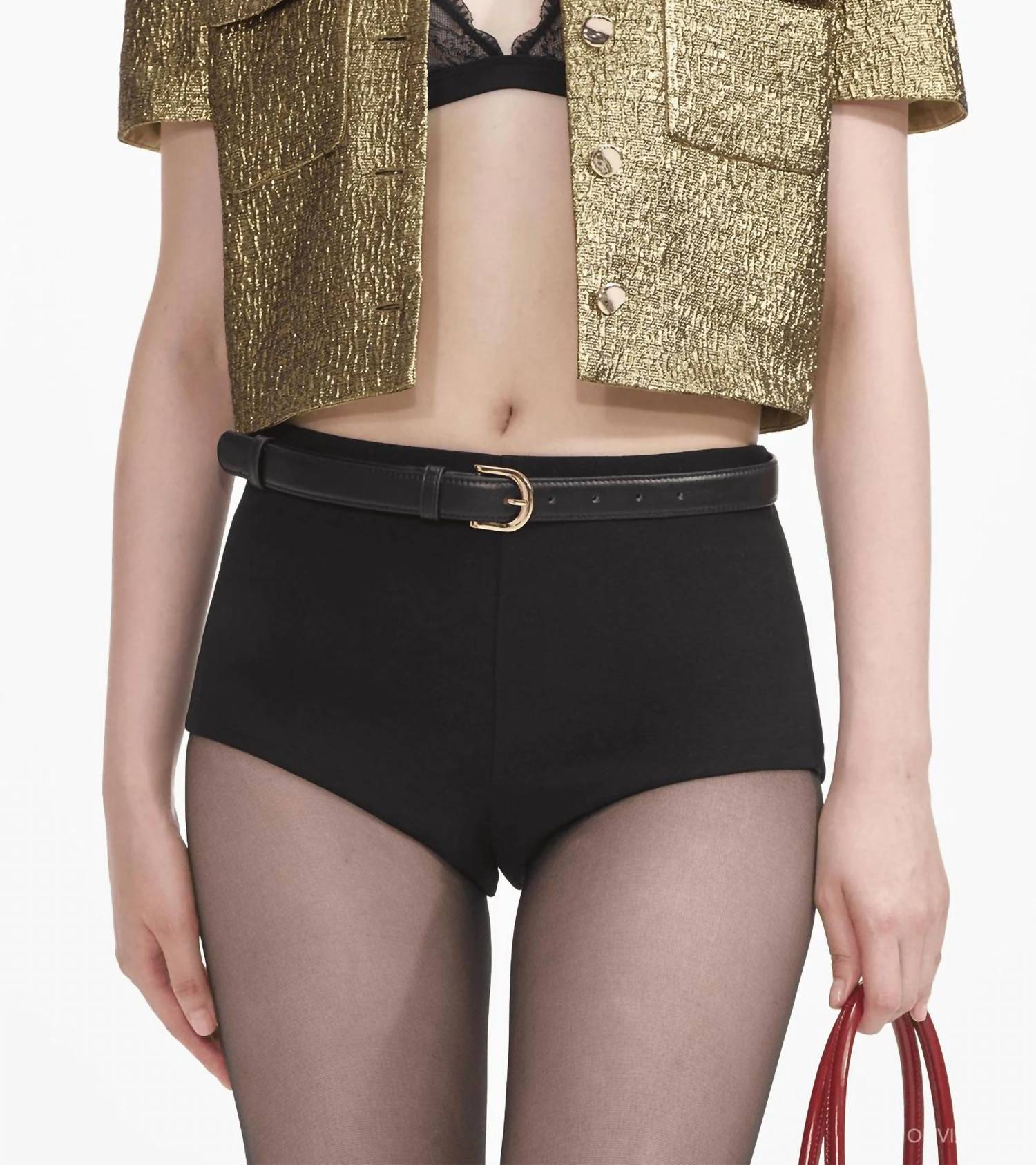 Self-Portrait - Metallic Jacquard Top