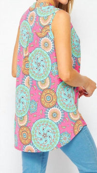 Honeyme - Mandala Sleeveless Top