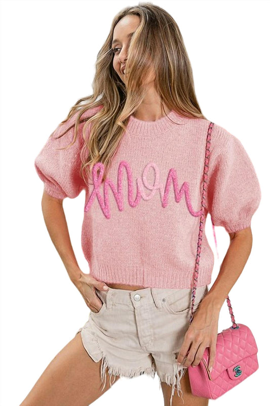 Bibi - Mom Short Sleeve Sweater