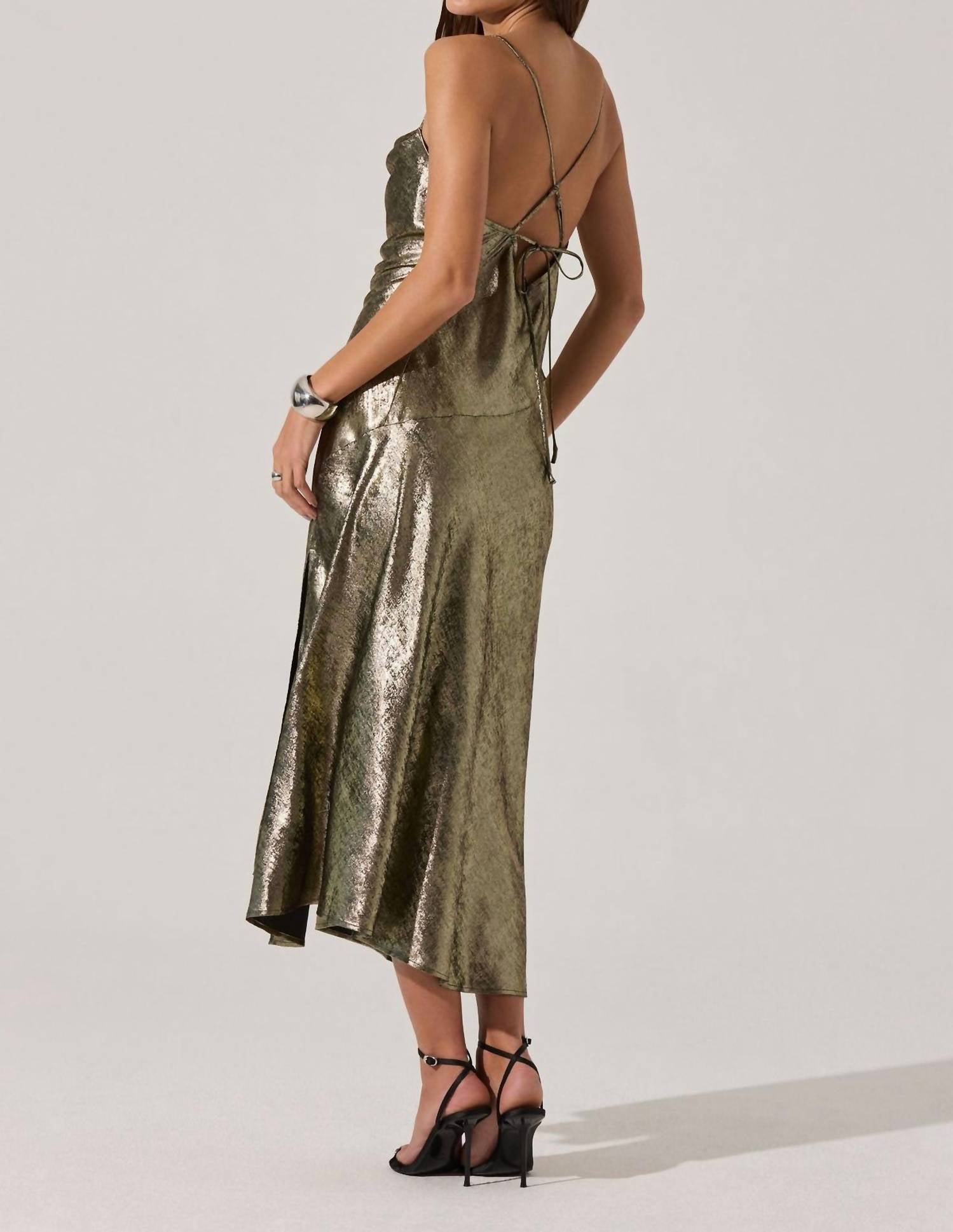 Astr - Gaia Metallic Midi Dress