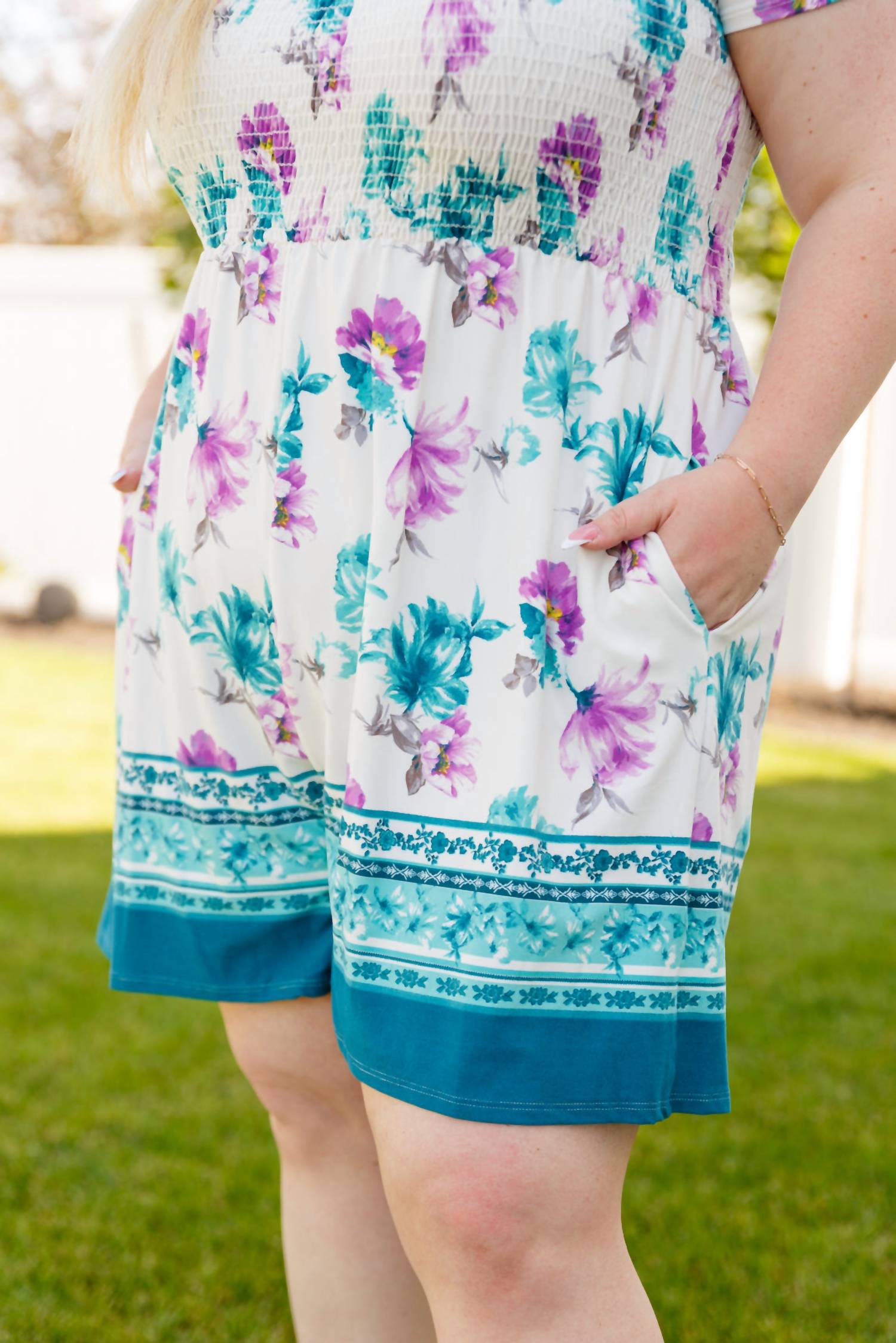 White Birch - Little Boho Moment Floral Romper