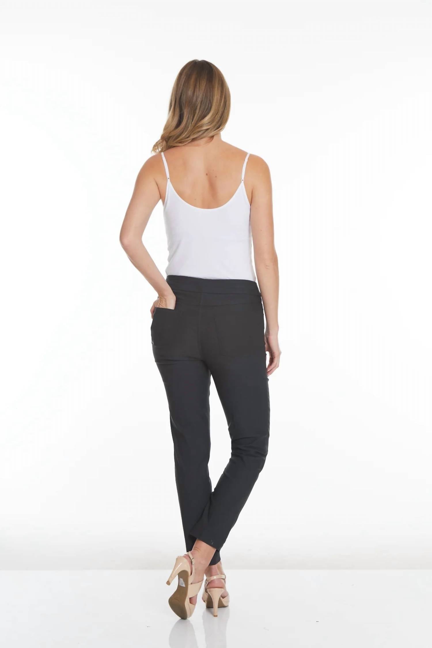 Slimsation By Multiples All I Want Pants in intense gray - women's pants - alternate view