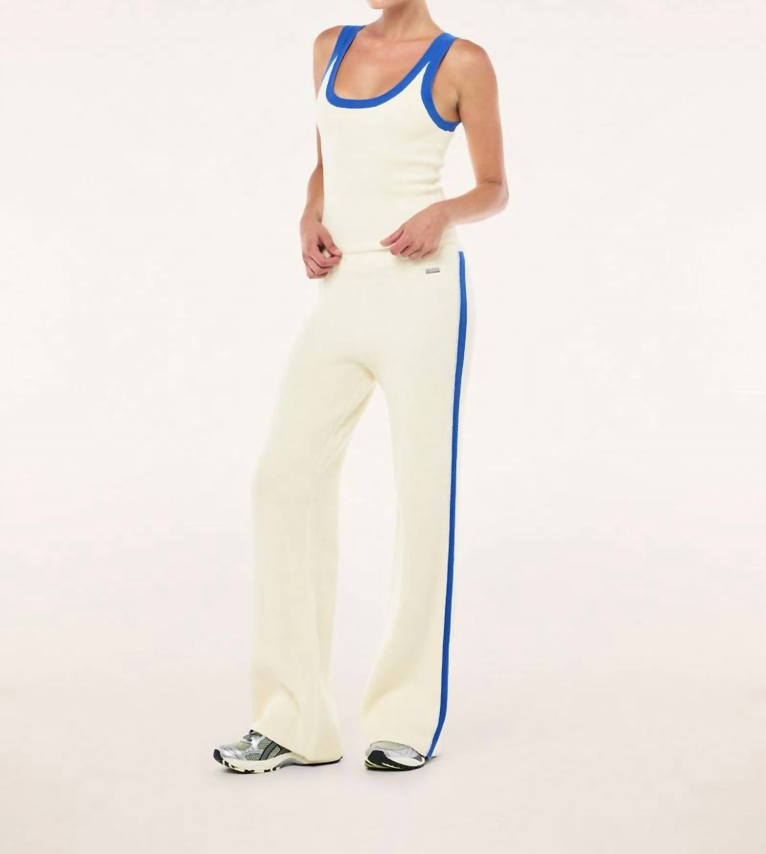 P.E. NATION Odyssey Knit Tank in white - women's tank top