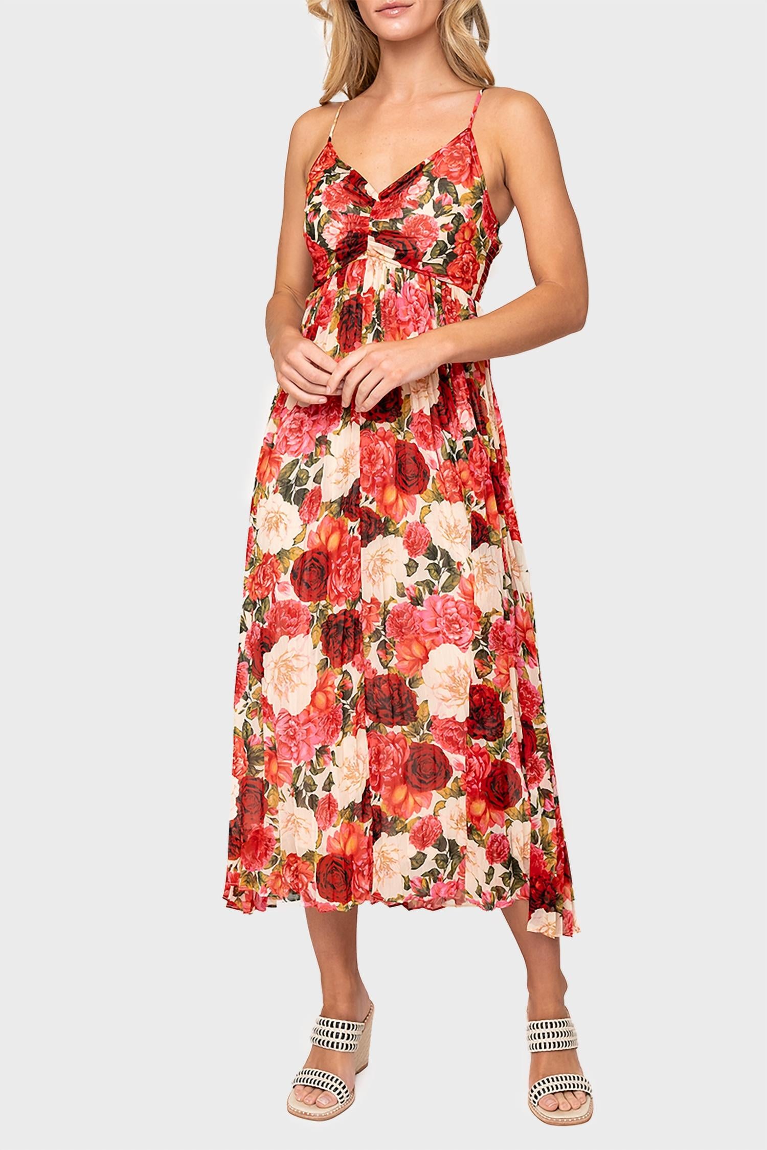 Moon River - Pleated Midi Dress
