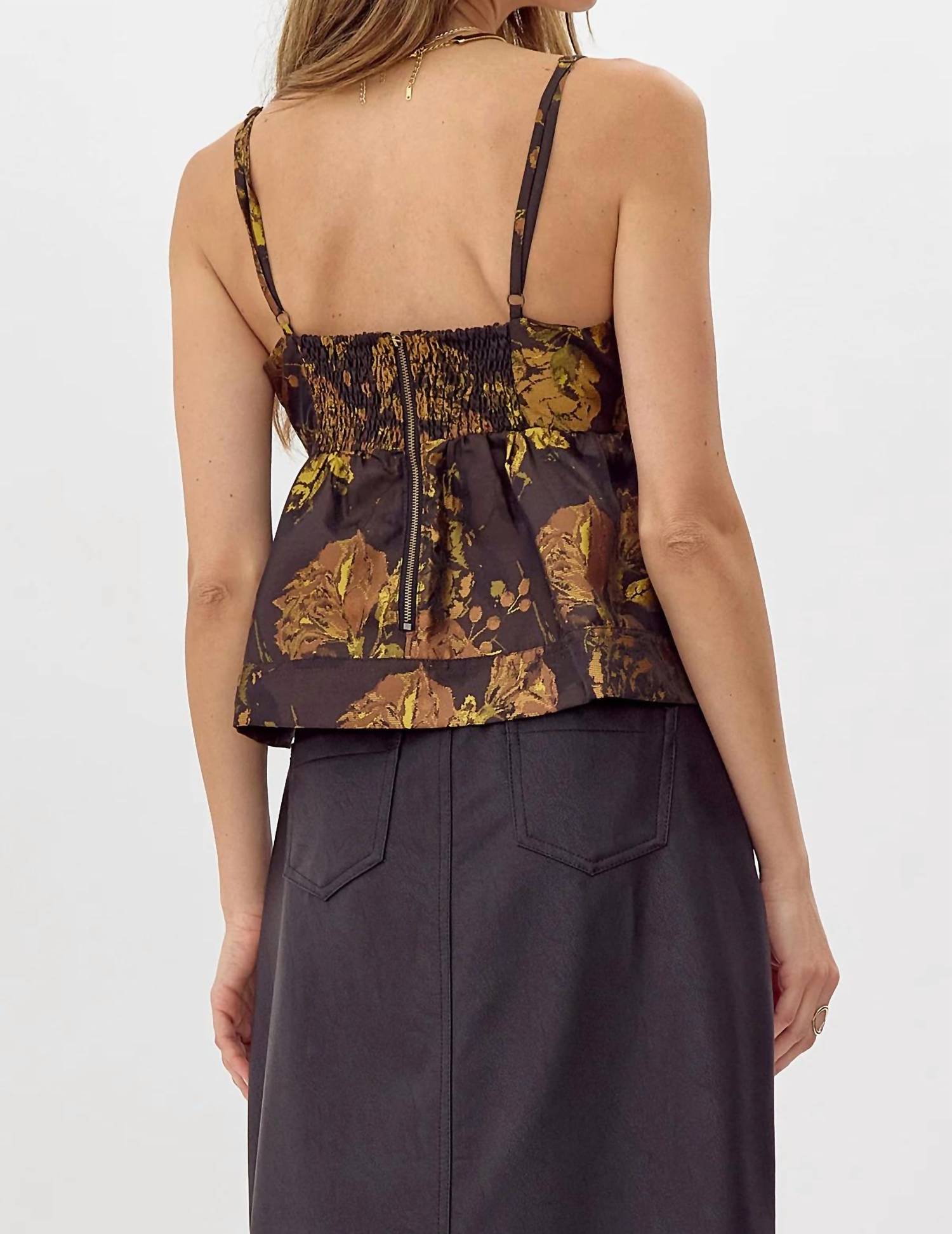 Greylin - Jacquard Babydoll Tank Top