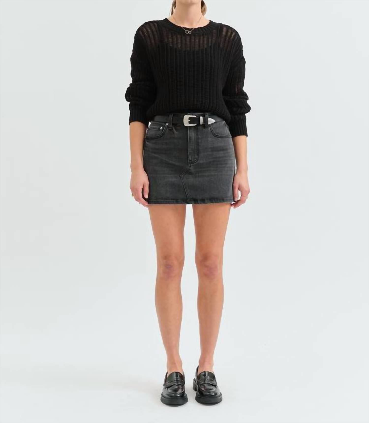 Daze - Denim Malibu Mid Waist Mini Skirt