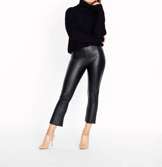Commando - Faux Leather Cropped Flare Pant