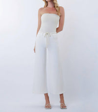 VERVET BY FLYING MONKEY Olivia Jeans in ivory - women's pants - detail view