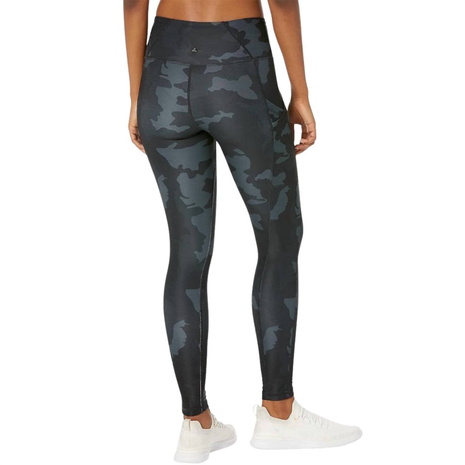 prAna Women's Electa Legging in black camo - women's pants - detail view