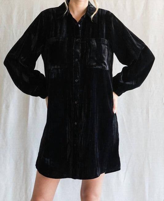 Jodifl - Velvet Shirt Dress