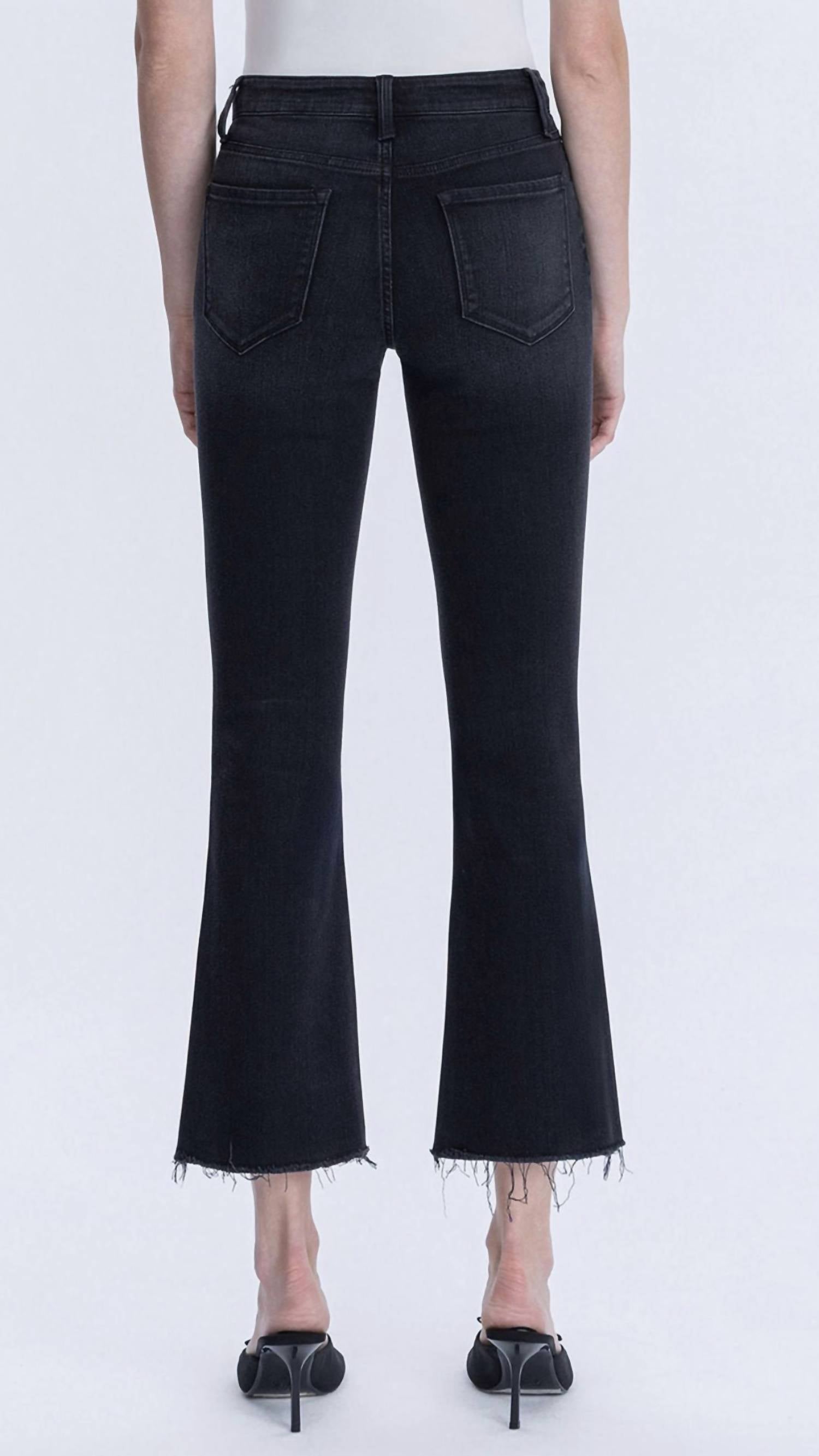 Vervet By Flying Monkey - High Rise Raw Hem Ankle Bootcut Jeans