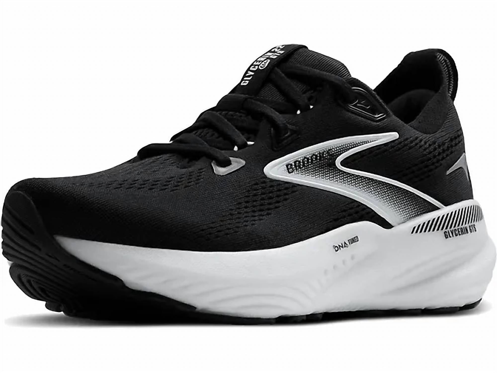 BROOKS Men's Glycerin Gts 22 Running Shoes in black grey white 5 - men's shoe - view 4