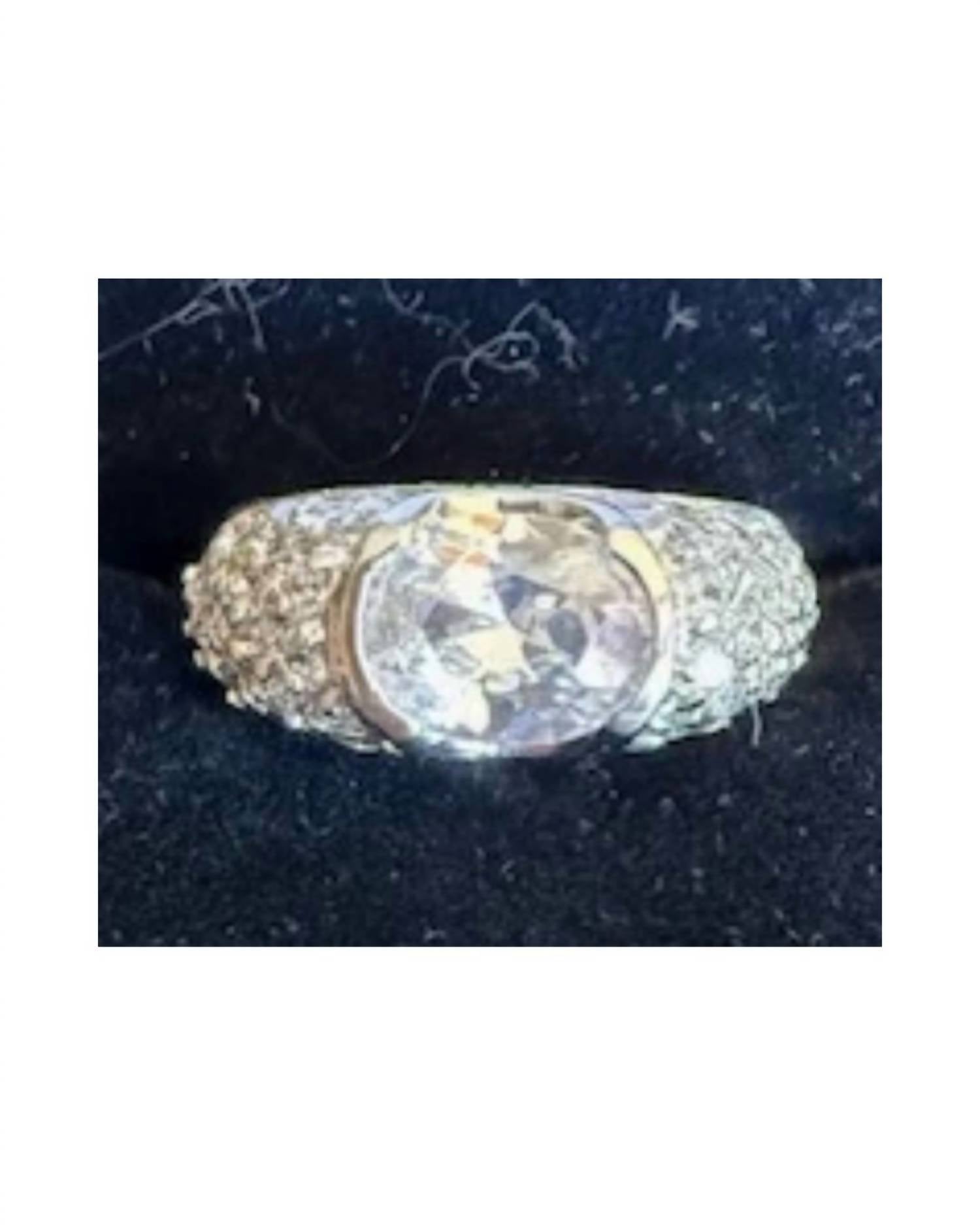 P & K Jewelry Women's Cubic Zirconia Pave Ring in silver - women's jewelry - detail view