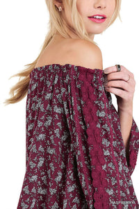 Umgee - Off The Shoulder Floral Top