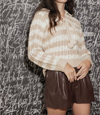 27 Miles Malibu - Adler Striped Collar Sweater