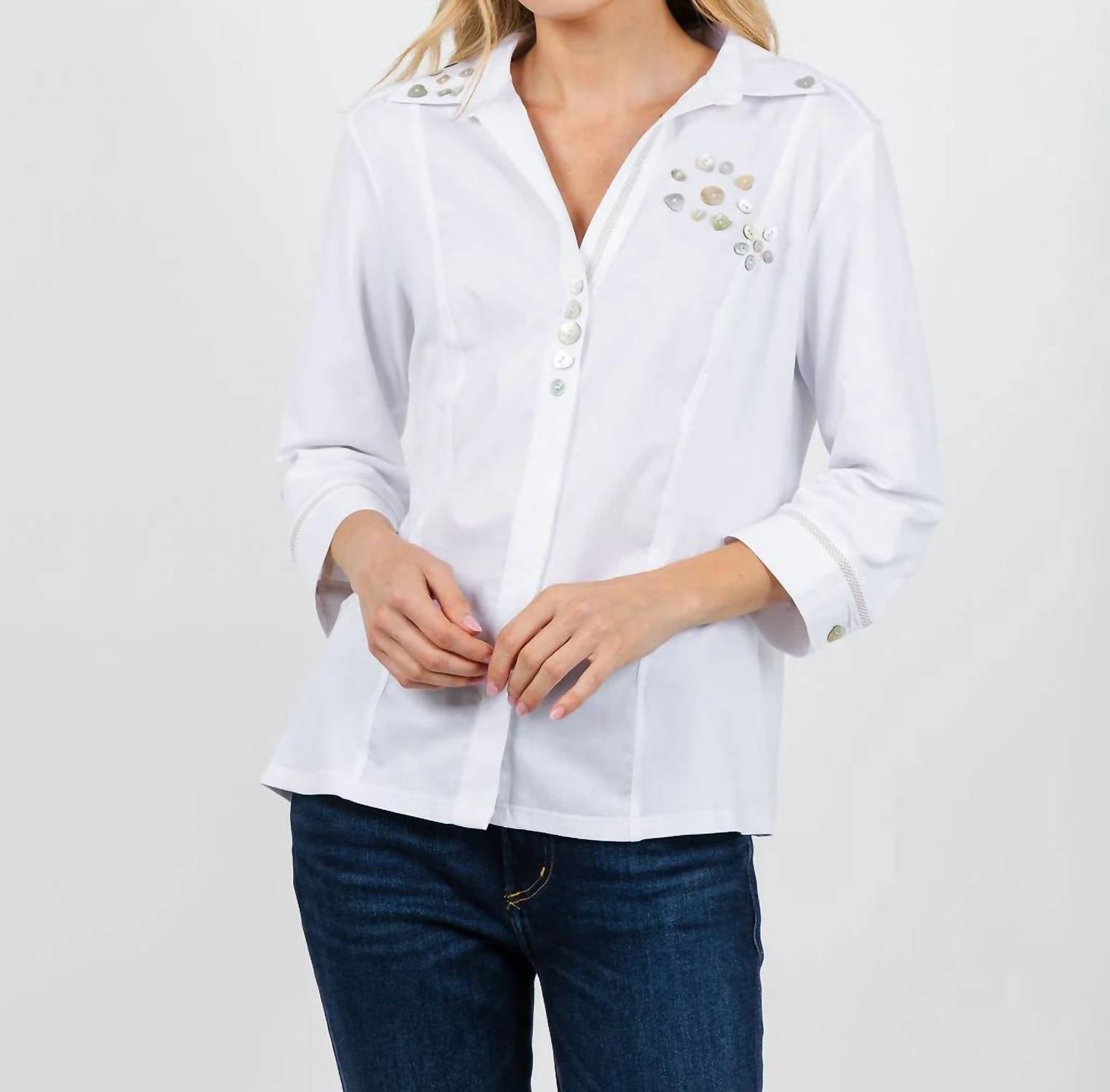 Tinta Style - Velta Button Detail Blouse