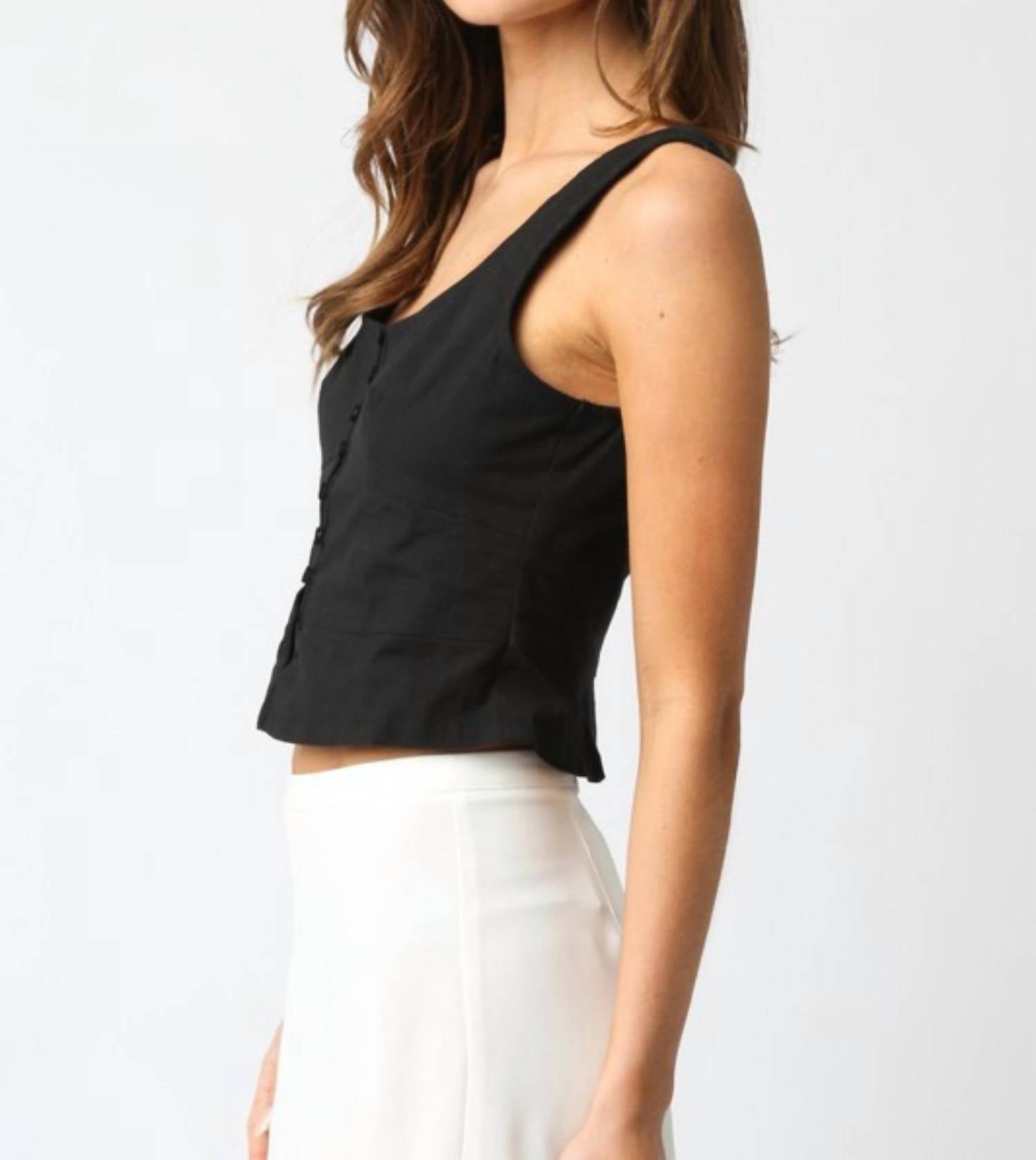 Olivaceous - Winnie Button Top
