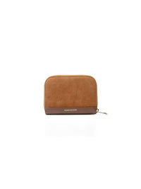 Fairfax & Favor Women's Mini Salisbury Purse in tan suede - women's bag - detail view