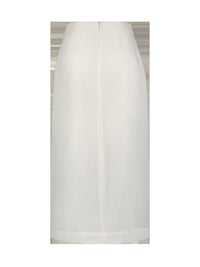 Drawstring Slit Midi Skirt