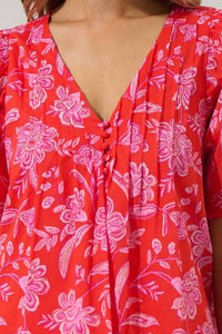 Sugarlips - Aria Floral V Neck Top