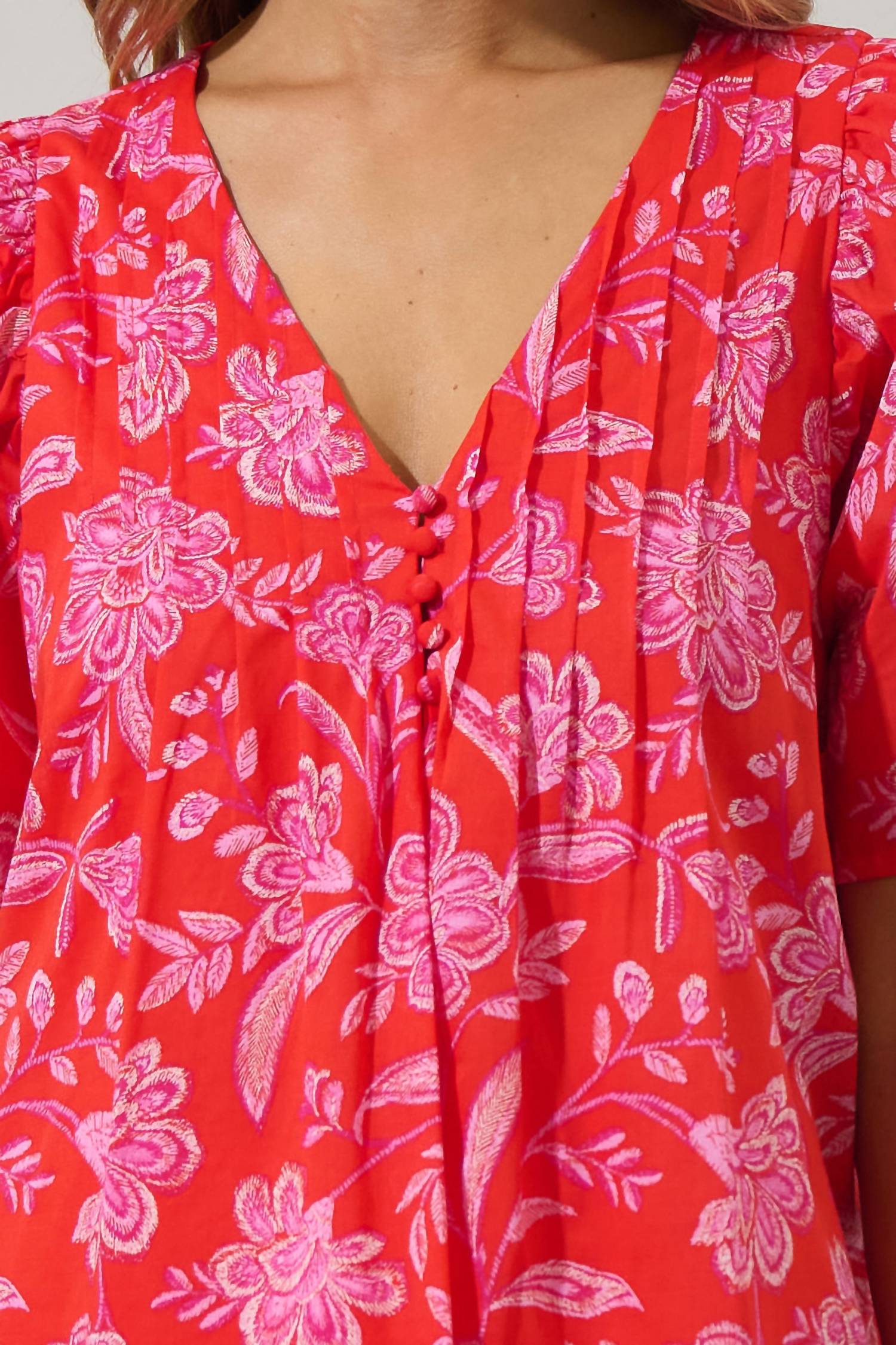 Sugarlips - Aria Floral V Neck Top