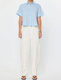 Current Air - Astrid Button Down Pleated Back Blouse