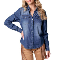 Saints & Hearts - Western Snap Button Denim Shirt