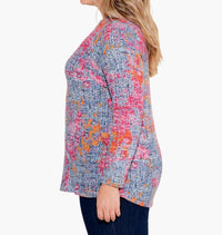 Nic + Zoe - Alena Abstract Glow Tee - Plus