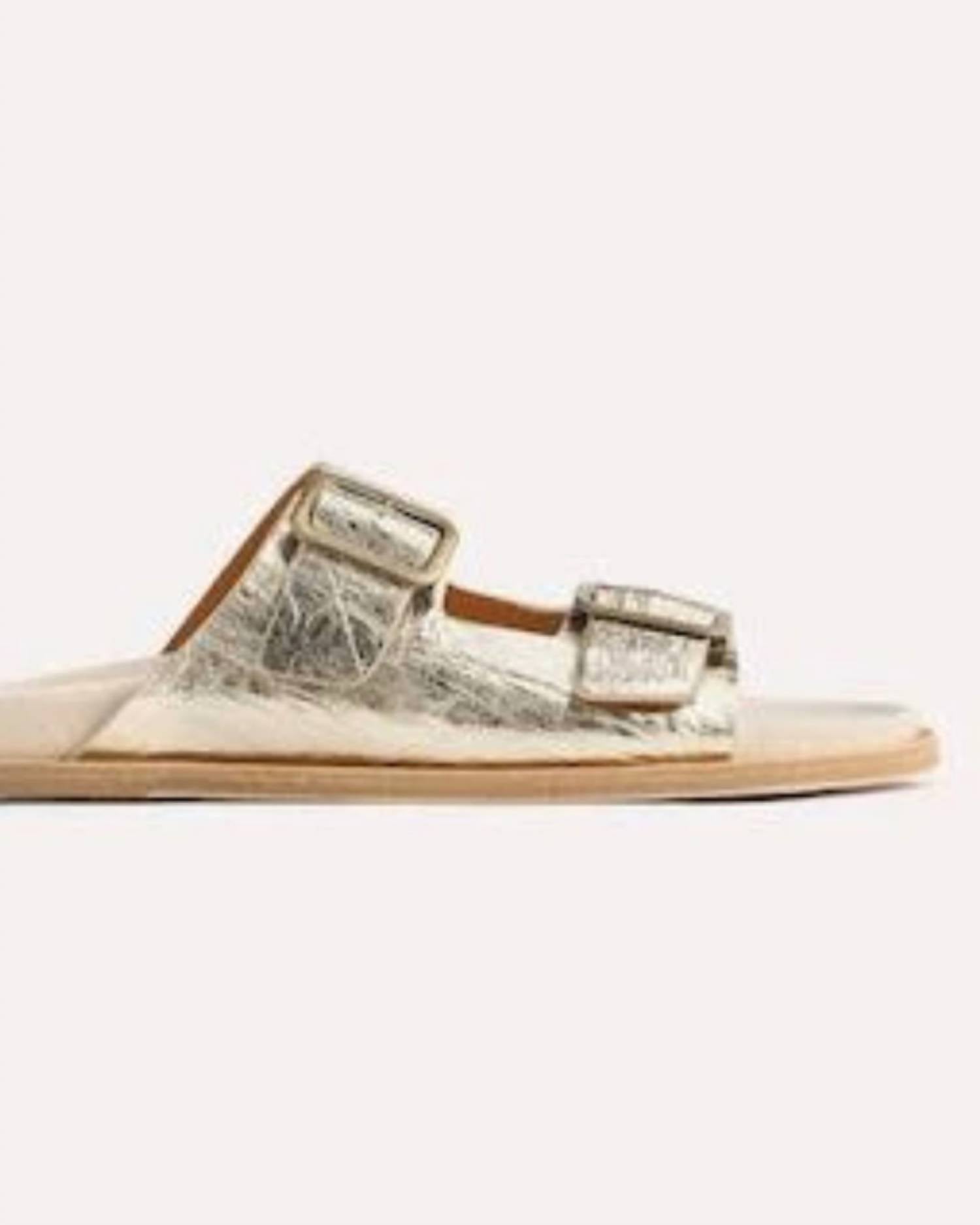 Forte Forte - Women's Craquel' Leather Buckles Sandals