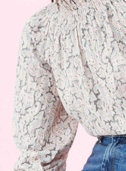 Rebecca Taylor - Paisley Print Smocked Boho Top