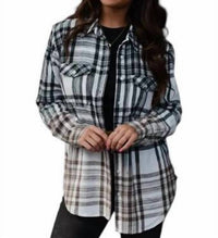 Panache - Bleach Dipped Plaid Flannel Shirt