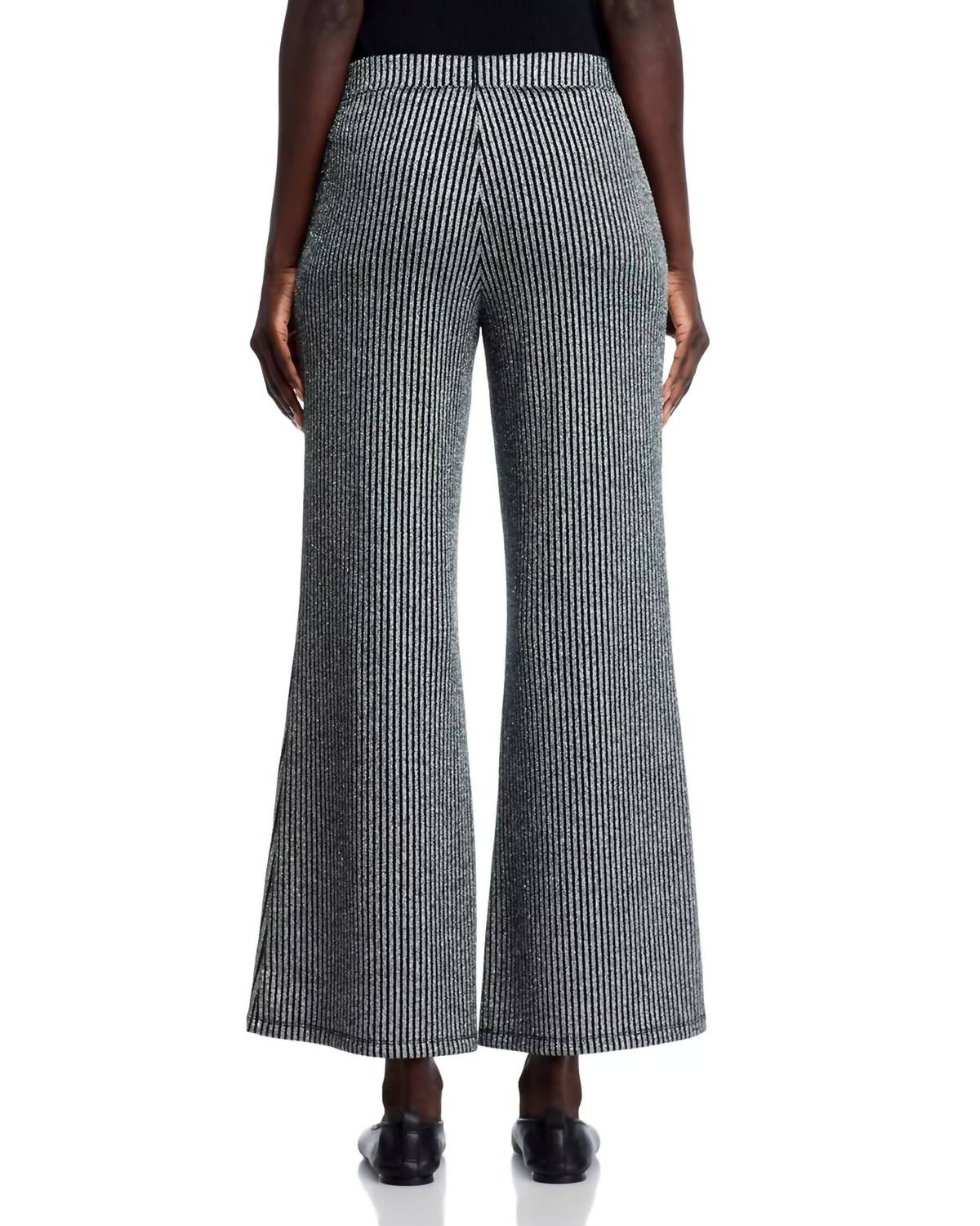 Johnny Was JENNA METALLIC EASY PANT in silver metallic - women's pants - alternate view