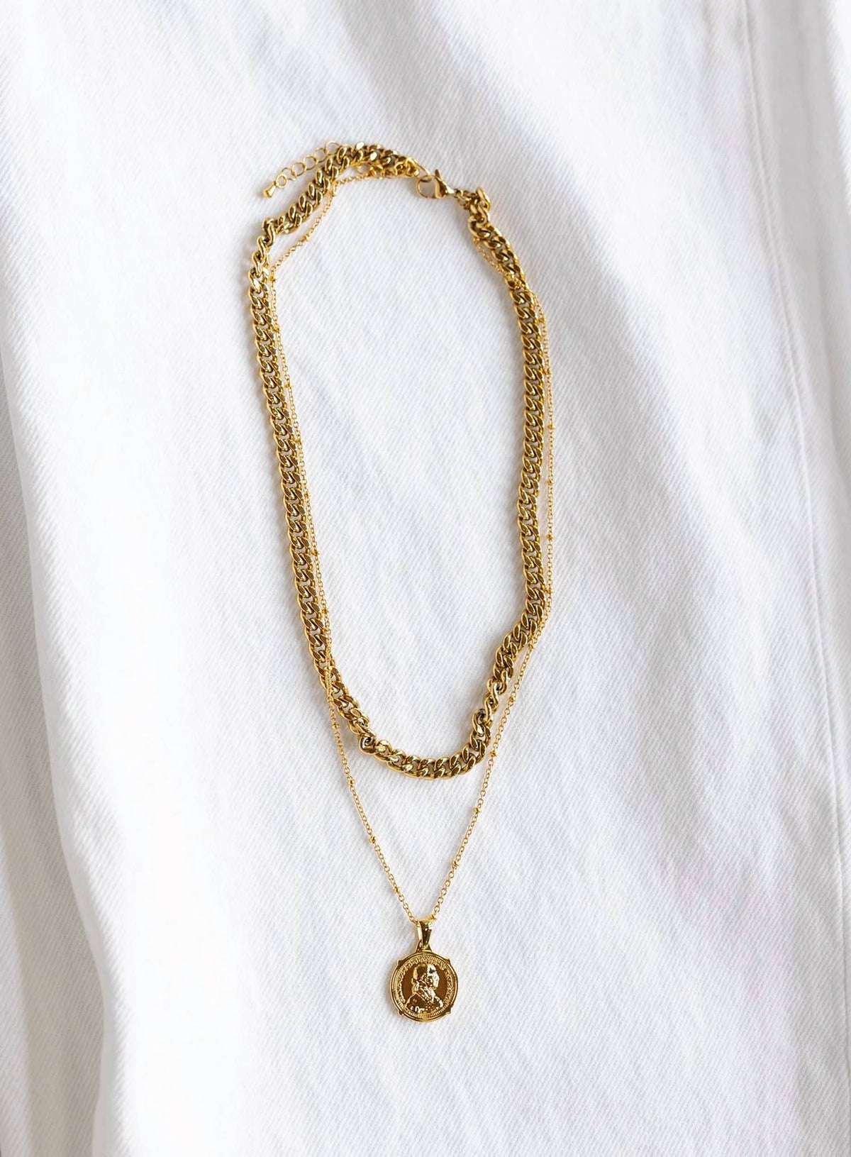Sahira Jewelry Design Women's Edina Coin Necklace in gold - women's necklace
