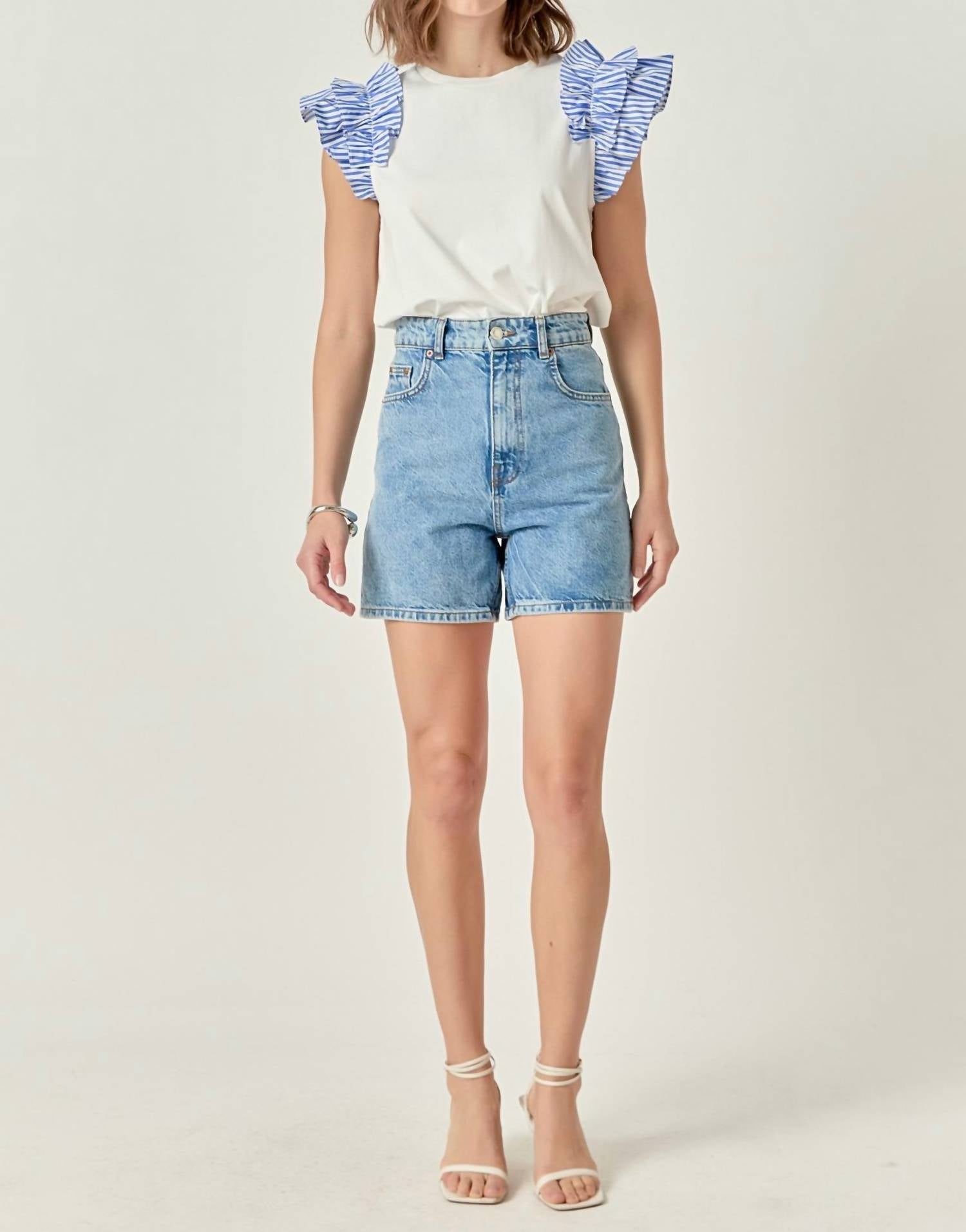 2.7 August Apparel - Chloe Ruffle Top