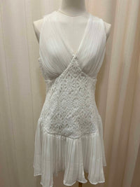 Just Me - Women's Halter Neck Pleated Dress